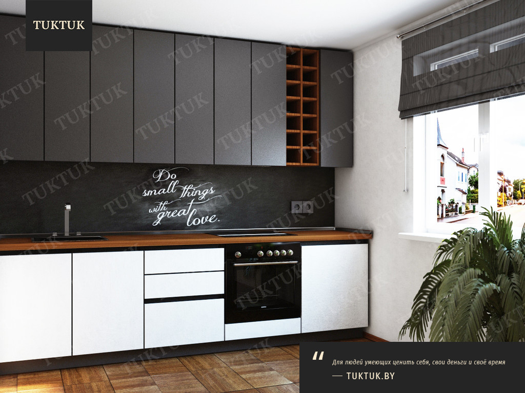 Кухня под потолок Paola Grant Max - Стильный дизайн кухни под потолок - модель 2019